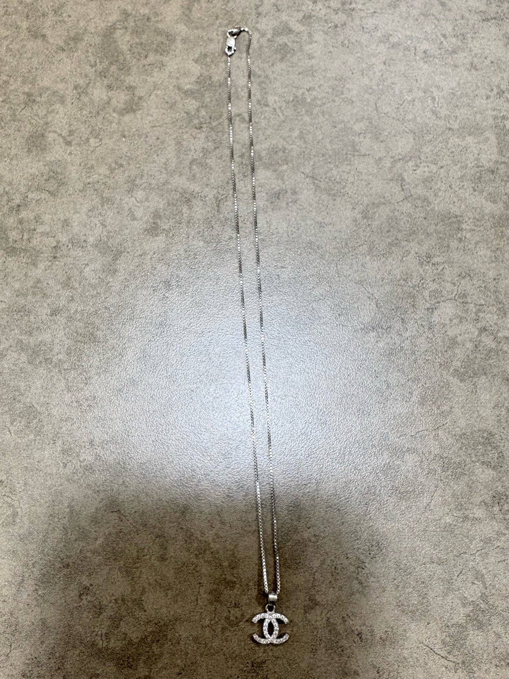 Sterling Silver Double C Necklace